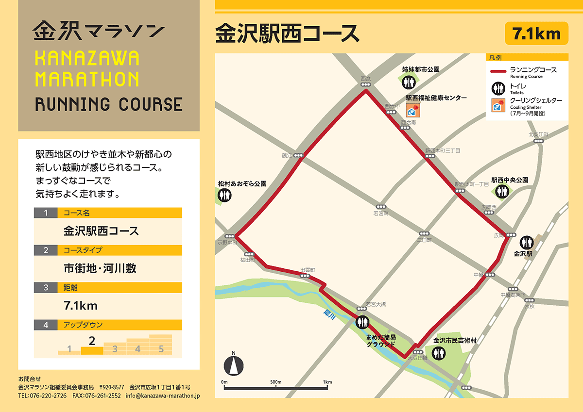 金沢駅西コース(7.1km)